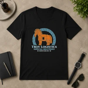 Hot Funny Troy Logistics Especial Deliveries Since 1184 BC V-Neck Shirt