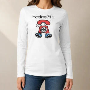 Good Telephone Cartoon Hotline711 Shirt - Image 6