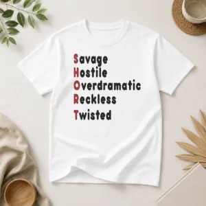 Hot Premium SHORT Stands For Savage Hostile Overdramatic Reckless Twisted