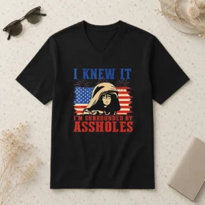 Premium Dark Helmet I Knew It Im Surrounded By Assholes Spaceballs V-Neck Shirt