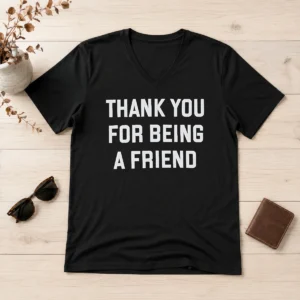 Funny Hot Thank You For Being A Friend V-Neck Shirt