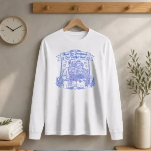 Pretty Grandparents Day Gratitude Line Art Family Long Sleeve Shirt
