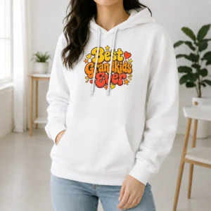 Pretty Groovy Retro Grandkids Celebration Hoodie