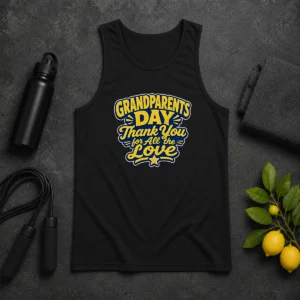 Pretty Grandparents Day Thank You Cartoon Typography Tank Top