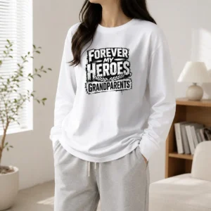 Awesome Hot Grandparents Day Heroes Streetwear For Family Gratitud Long Sleeve Shirt