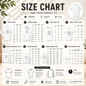 Size chart for Awesome Brain Eater Splash Zone Line Art Copy with measurements in inches and centimeters