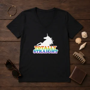 Original Unicorn Totally Straight V-Neck Shirt