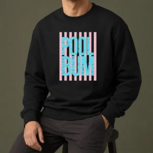Funny Premium Pool Bum Retro Stripes Sunshine Sweater