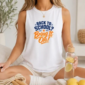 Official Back To School Motivational Vector Students And Teacher Tank Top