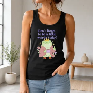 Awesome Pretty Dont Forget To Be A Little Weirdo Today Frog Tank Top