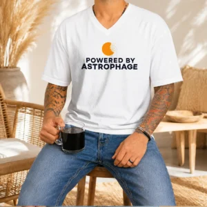 Nice Powered By Astrophage Geek V-Neck Shirt