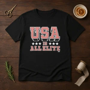 Top USA Is All Elite AEW Wrestling Promotional Logo