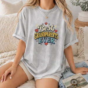 Awesome Best Grandparents Ever Retro Distressed Washed T-Shirt