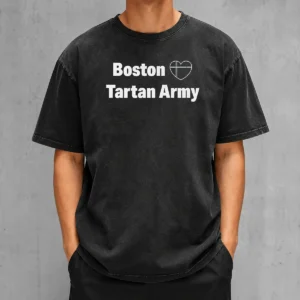 Original Boston Tartan Army I Love Scotland Soccer National Team Supporters Washed T-Shirt