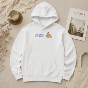 Premium Sin Con Tan Gerine Hoodie in soft fabric with front pocket and adjustable drawstring hood