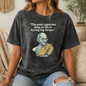 Good Gandhi Important Quote Washed T-Shirt