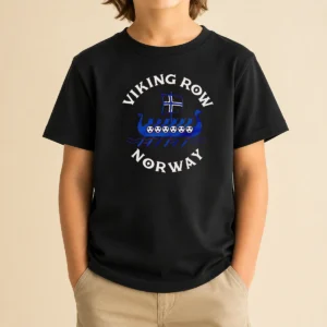Nice Viking Row Norway Soccer Viking Ship Rowing Kids T-Shirt