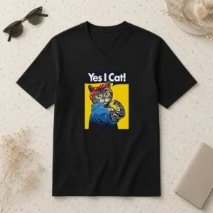 Pretty CATS Yes I Cat V-Neck Shirt