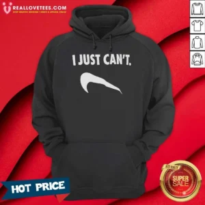 Funny I Just Can'T Slogan Phrase Typography Hoodie