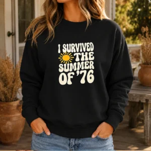 Pretty I Survived The Summer Of 76 1976 Vintage Sweater