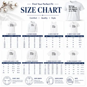 Size chart for Awesome Saving The World One Zagnut At A Time with measurements in inches and cm