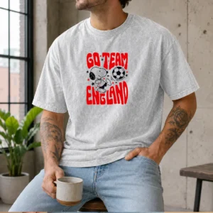 Premium Snoopy England Go Team England World Cup 2026 Washed T-Shirt