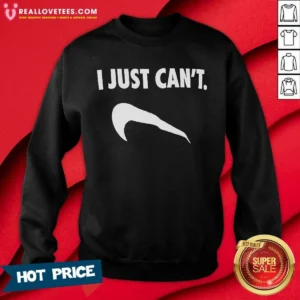 Funny I Just Can'T Slogan Phrase Typography Shirt - Image 3