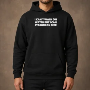 Original I Can'T Walk On Water But I Can Stagger On Beer Hoodie