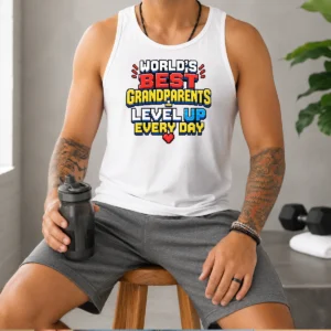 Original Grandparents Day Worlds Best Pixel Tank Top