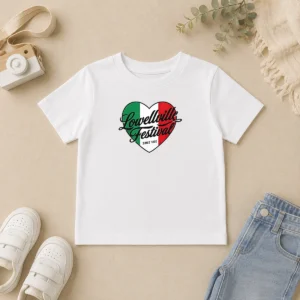 Top Hot Lowellville Festival Since 1895 Italian Heart Kids T-Shirt
