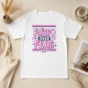 Funny Faith Over Fear Motivational Christian Quote