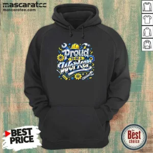 Official Labour Day Celebration Proud To Be A Worker Y2K Typo Hoodie