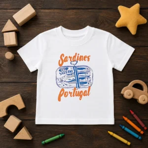 Funny Sardines Portugal Sardine Sardine Fillete In Oily Kids T Shirt featuring playful sardine graphic on a comfortable kids cotton tee