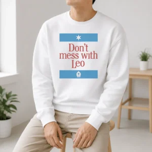 Good Premium Don'T Mess With Pope Leo XIV Sweater in a classic fit with ribbed cuffs and hem