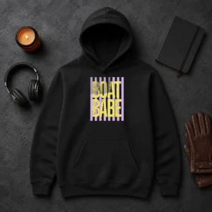 Premium Retro Stripes Sunshine Boat Babe Hoodie