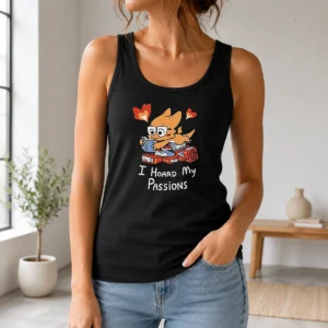 Premium I Hoard My Passions Cute Dragon Reading Books Tank Top