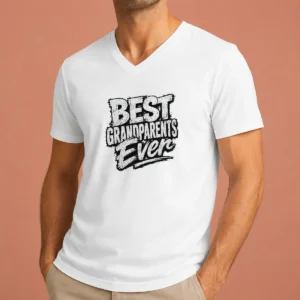 Pretty Grandparents Day Best Grandparents Ever Streetwear V-Neck Shirt