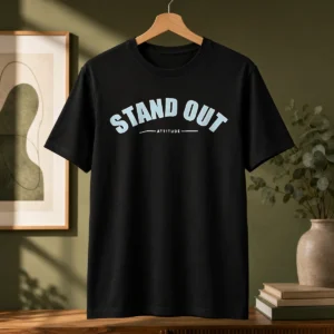 Top Pretty Stand Out Attitude t shirt in classic fit with bold lettering on front