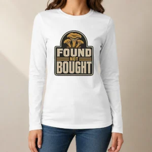 Happy Pretty Found Not Bought Chanterelle Mushroom Badge Long Sleeve Shirt
