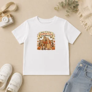 Pretty Grandparents Day Vintage Gratitude Family Kids T-Shirt