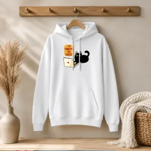 Awesome I Fix Problems You Created Hoodie in black, front view with kangaroo pocket and drawstring hood