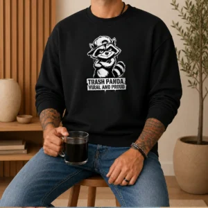 Official Jimothy Viral Raccoon Trash Panda Stencil Sweater