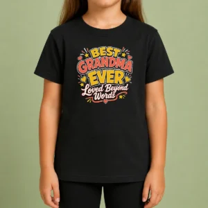 Nice Premium Grandparents Day Best Grandma Ever Cartoon Kids T-Shirt