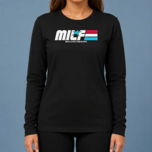 Hot M.I.L.F. Man I Love Fireworks Patriotic Holiday Long Sleeve Shirt