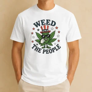 Awesome Nice Weed The People Cannabis Uncle Sam Character Patriotic Leaf Symbol