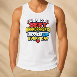 Good Funny Grandparents Day Worlds Best Pixel Tank Top
