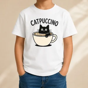 Official Pretty Catpuccino Kids T-Shirt