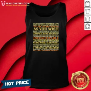 Original The Princess Bride Movie Quotes Collage Tank Top