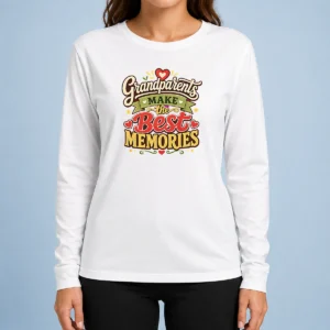 Nice Pretty Grandparents Day For Family Love Typography Long Sleeve Shirt