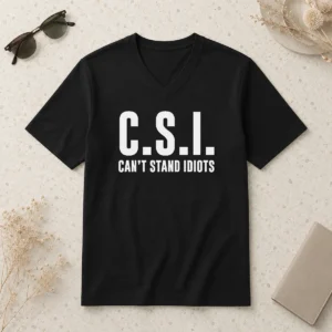 Hot Awesome CSI Can't Stand Idiots Shirt - Image 2